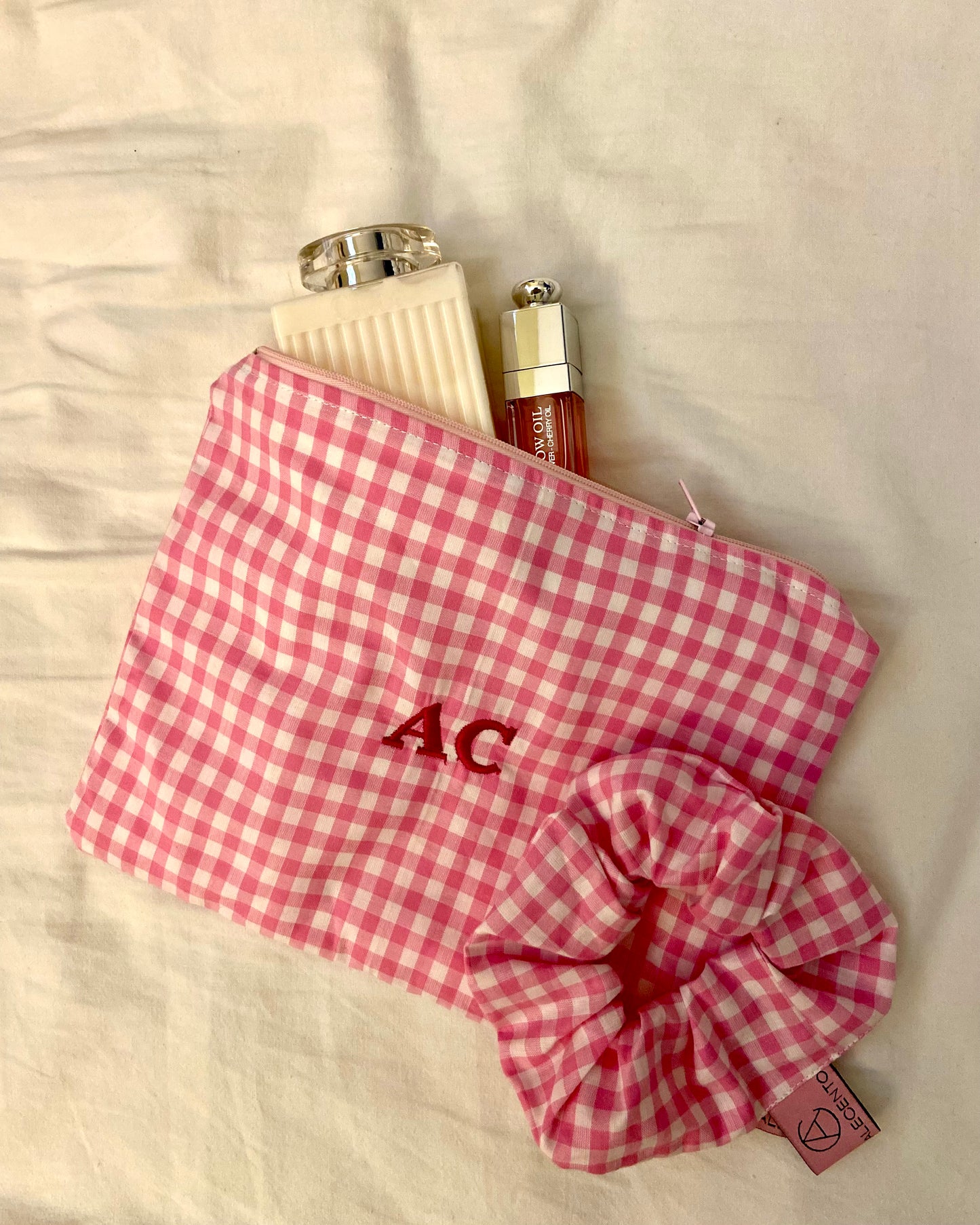 Set Pochette + scrunchie personalizzato