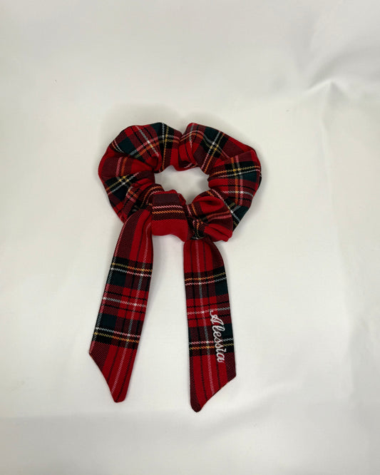 Scrunchie in Tartan Natalizio Personalizzato