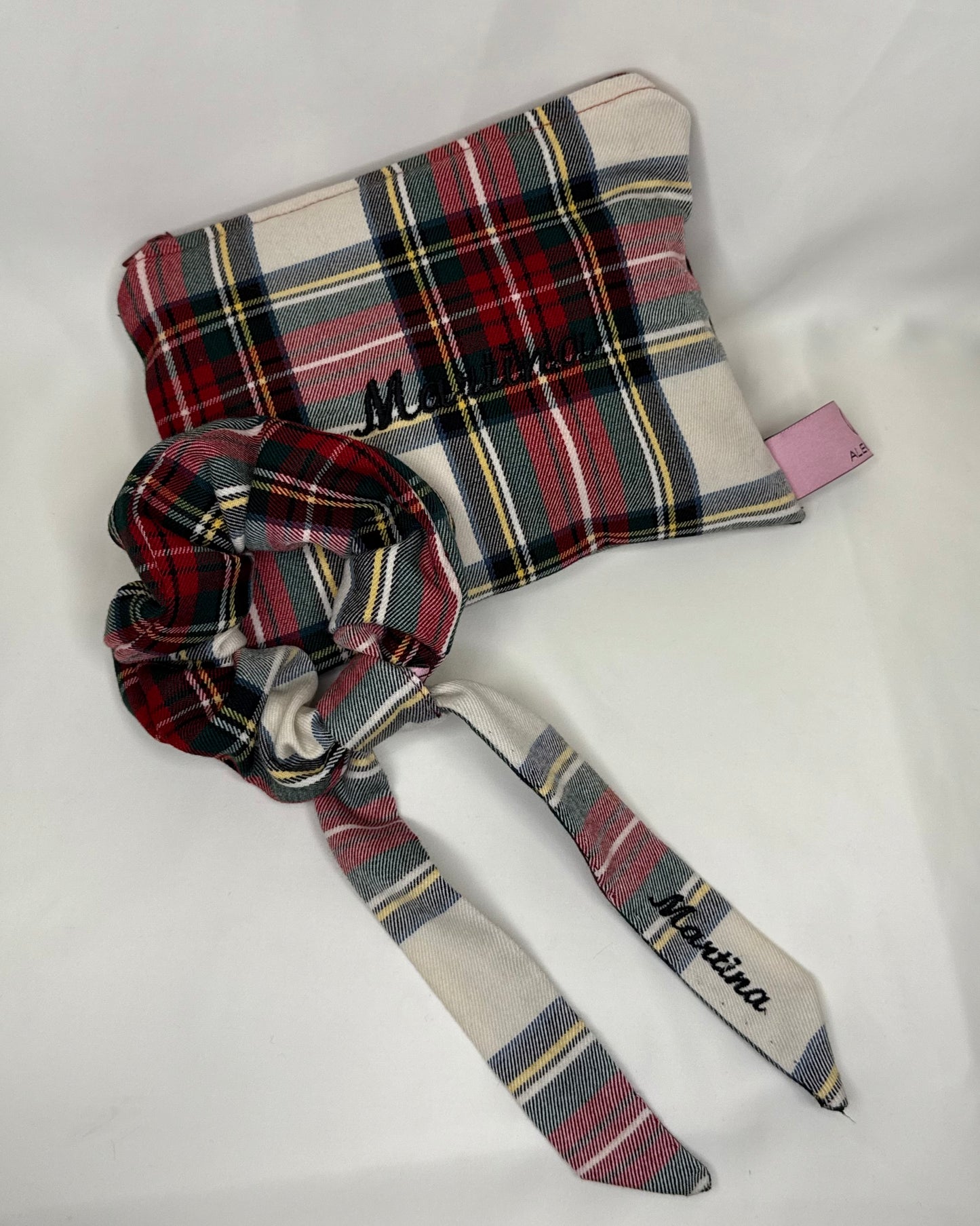 Scrunchie in Tartan Natalizio Personalizzato