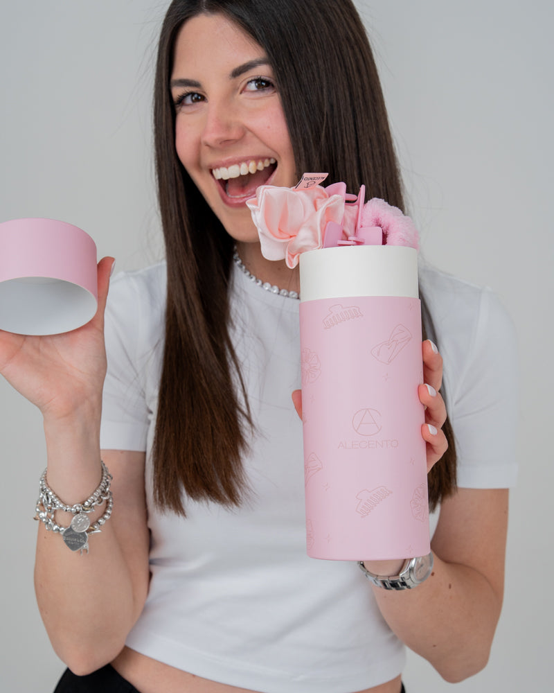 Pink Hair Kit- accessori rosa per capelli comodi e delicati