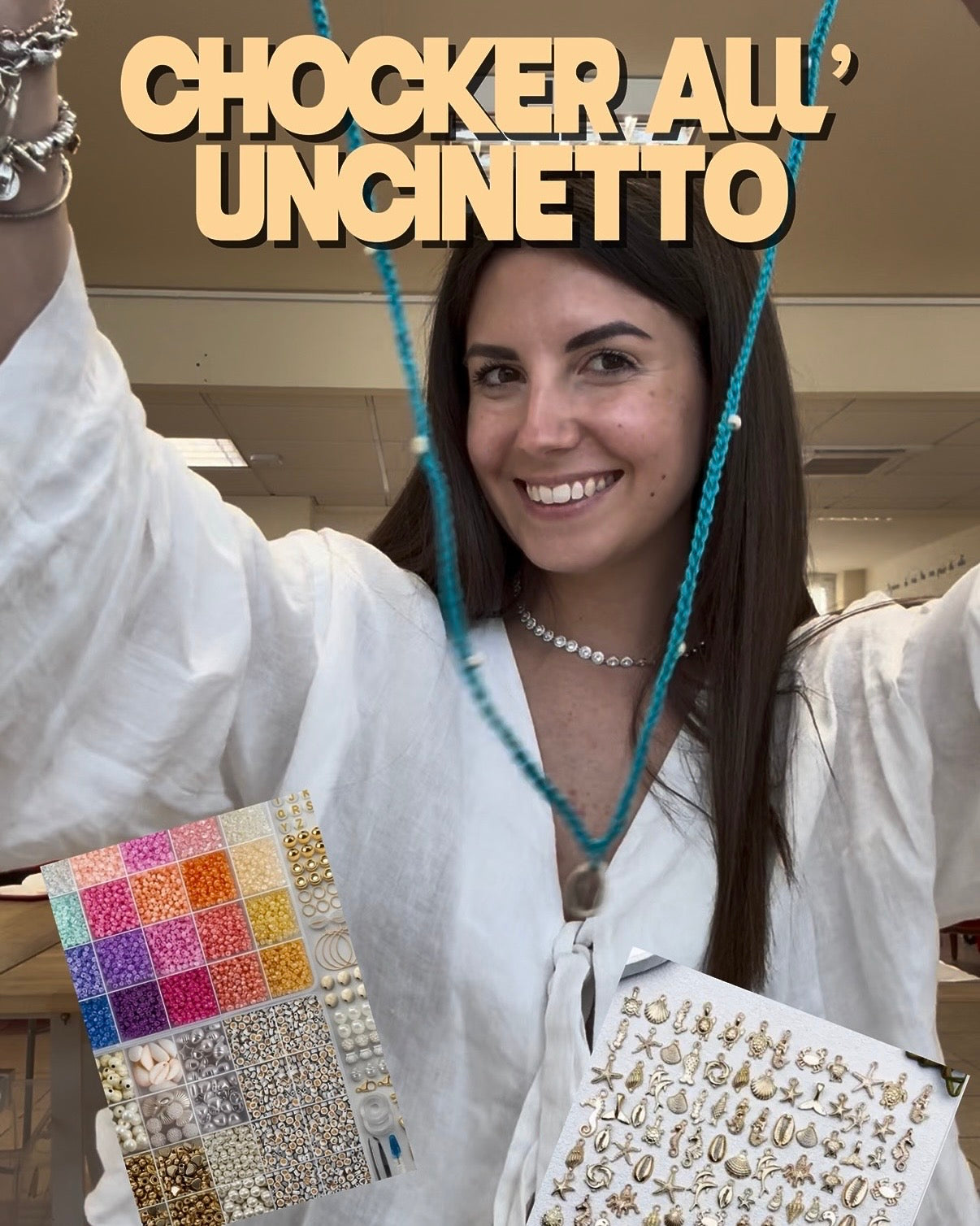 Aperitivo & Uncinetto Workshop- Chocker con perline