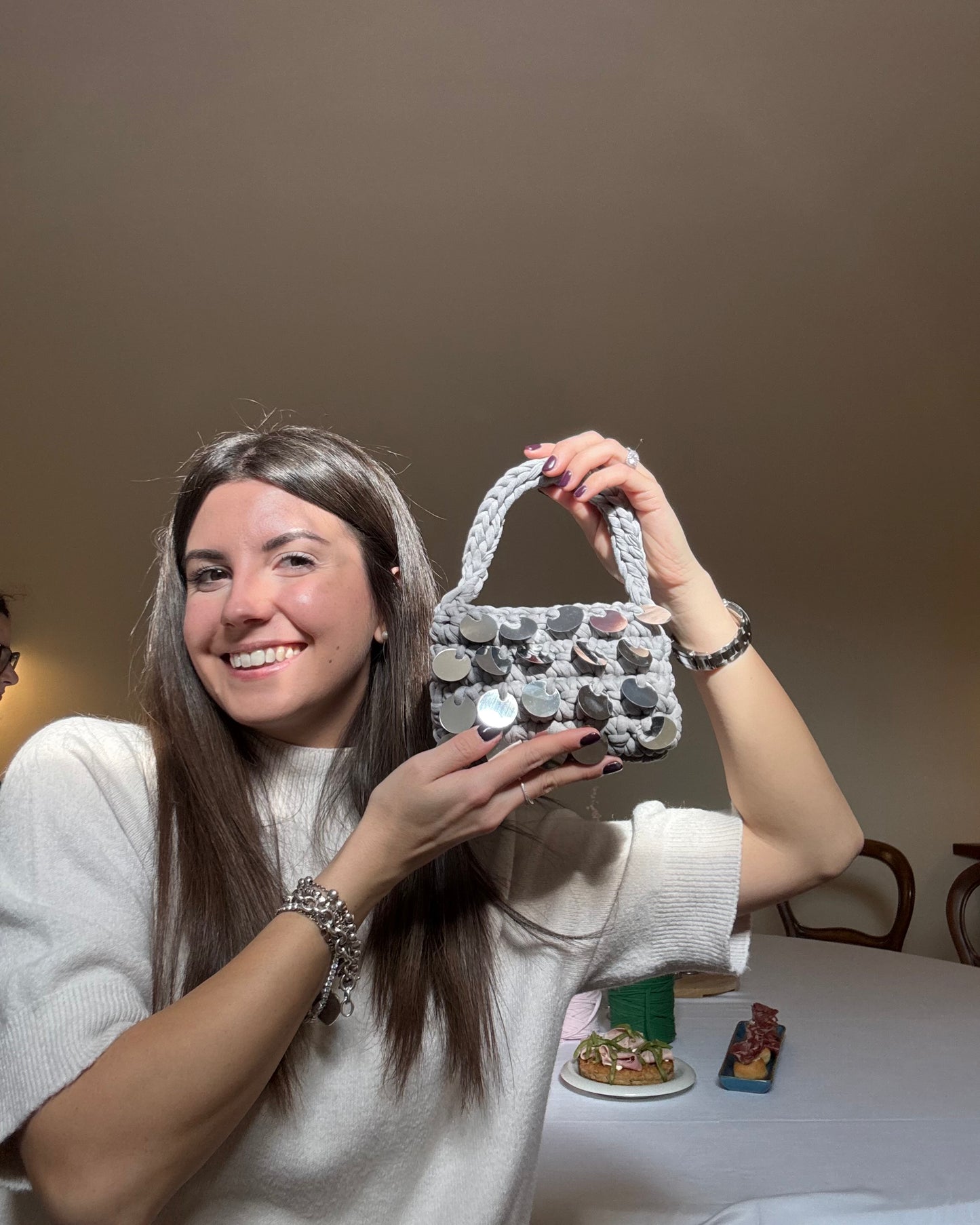 Brunch & Uncinetto Workshop- Borsa con paillettes