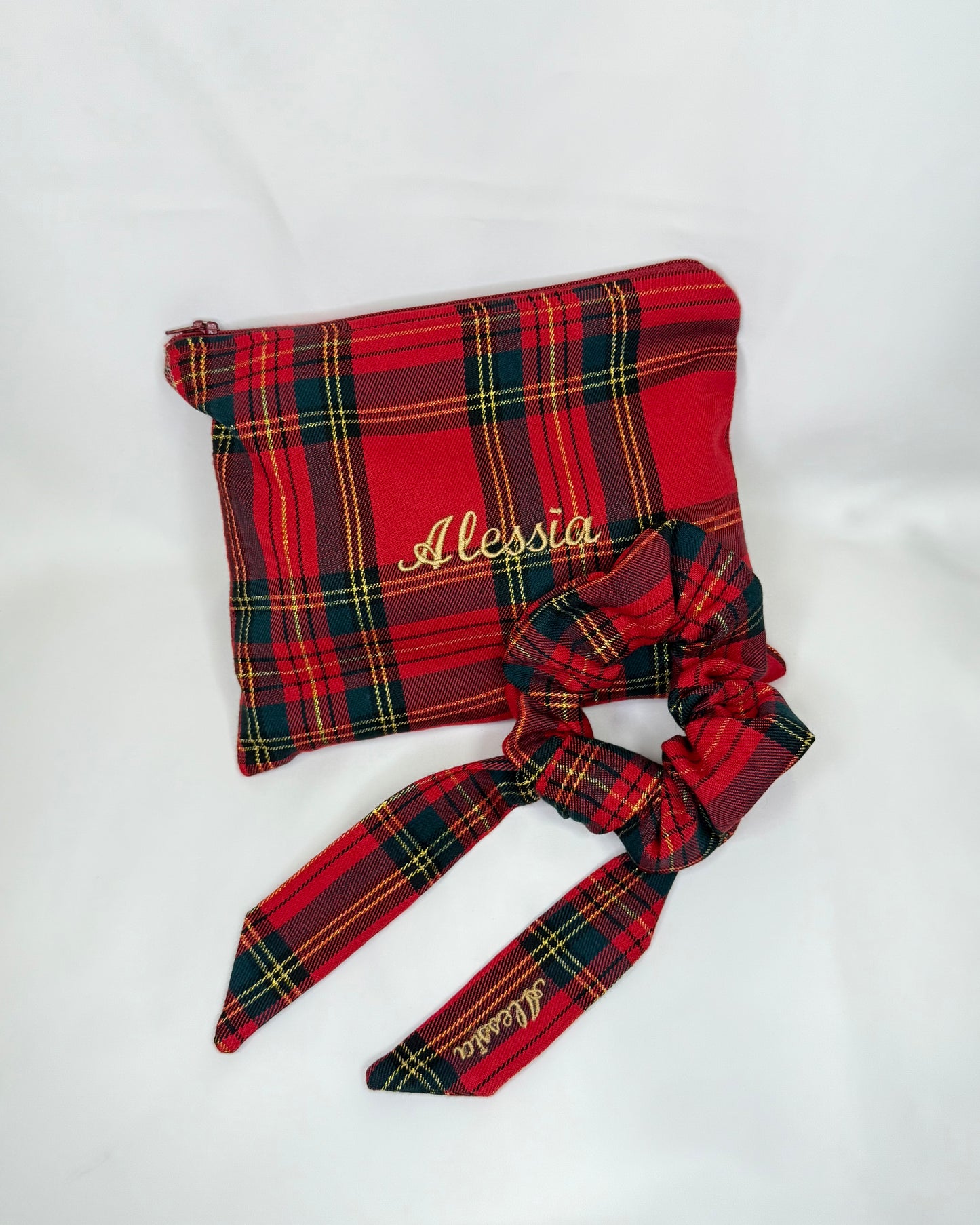 Set Pochette + Scrunchie Natalizio Personalizzato