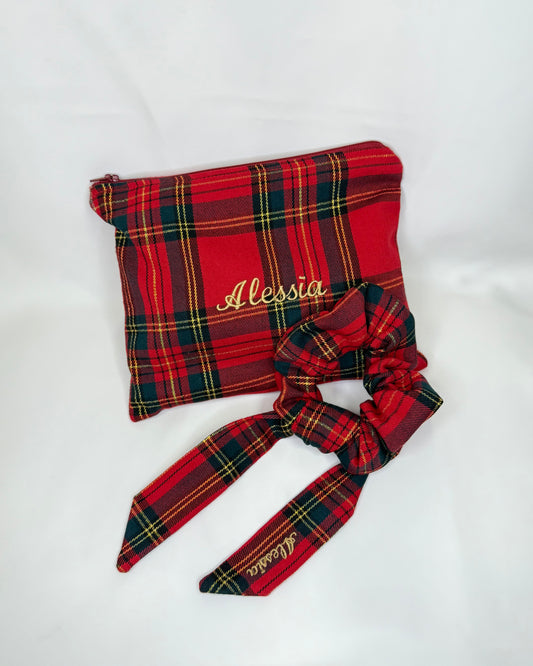 Set Pochette + Scrunchie Natalizio Personalizzato