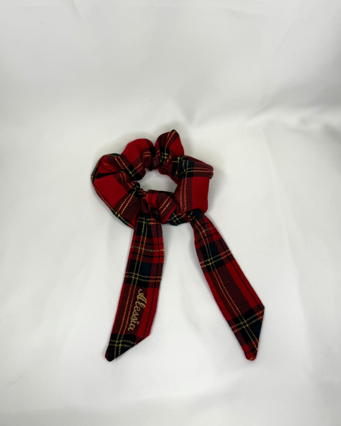 Scrunchie in Tartan Natalizio Personalizzato