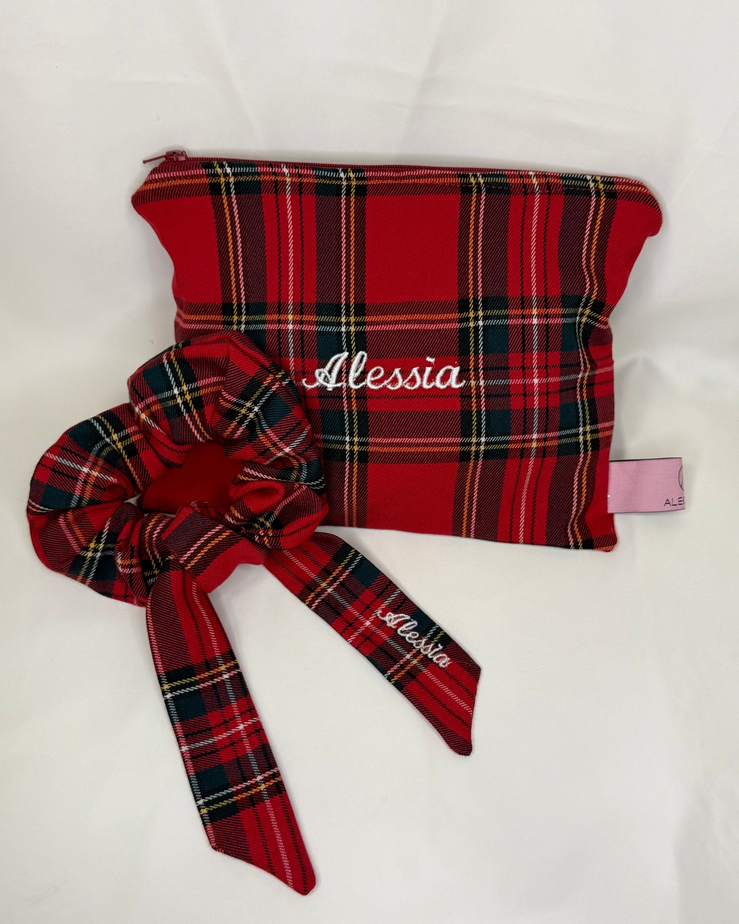 Set Pochette + Scrunchie Natalizio Personalizzato