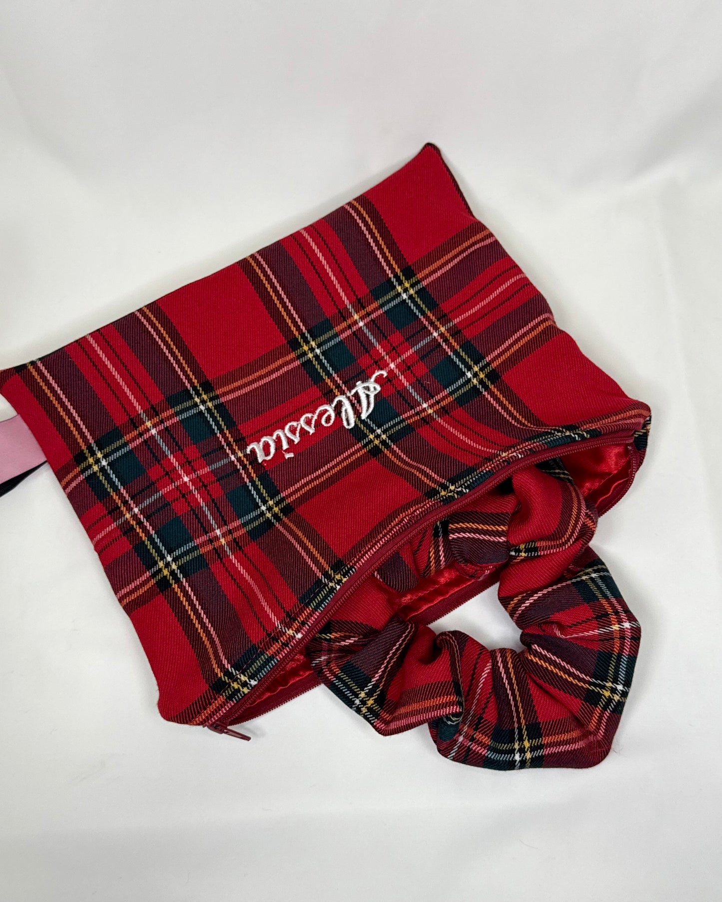 Set Pochette + Scrunchie Natalizio Personalizzato