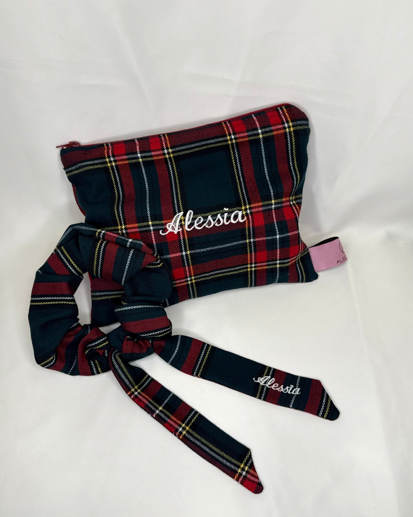 Scrunchie in Tartan Natalizio Personalizzato