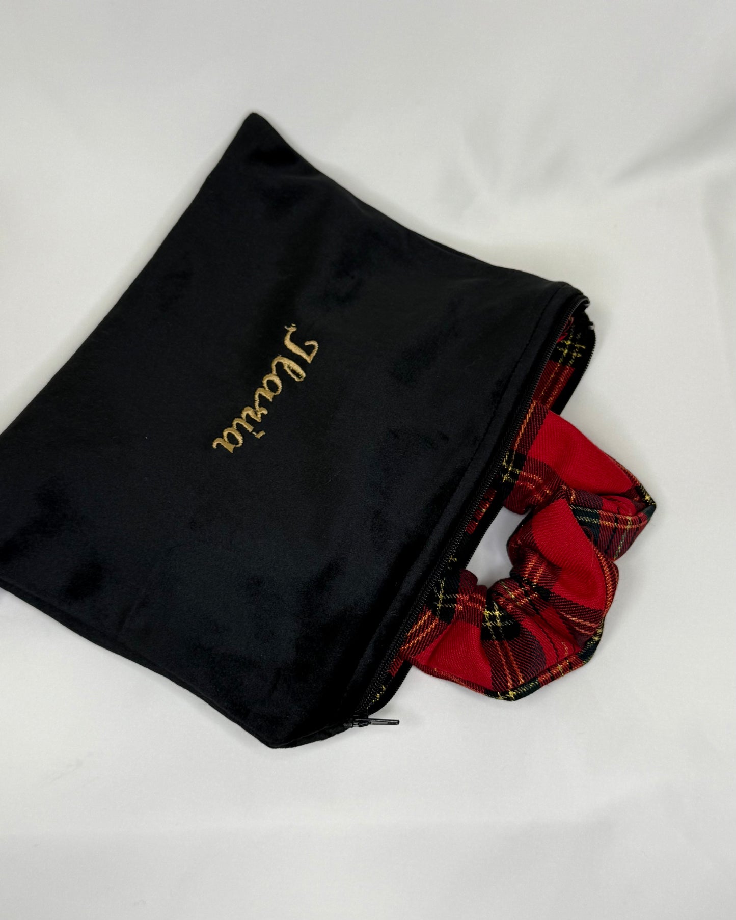 Set Pochette + Scrunchie Natalizio Personalizzato