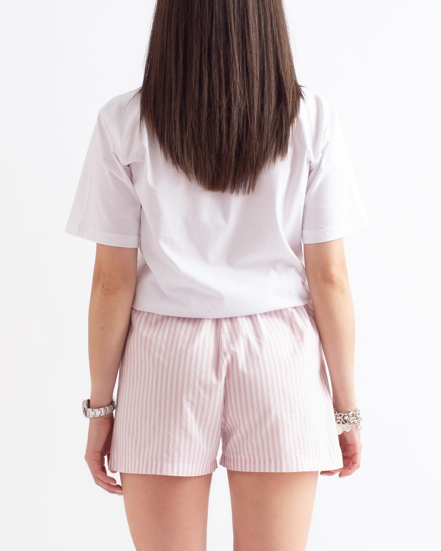 Shorts in cotone a Righe
