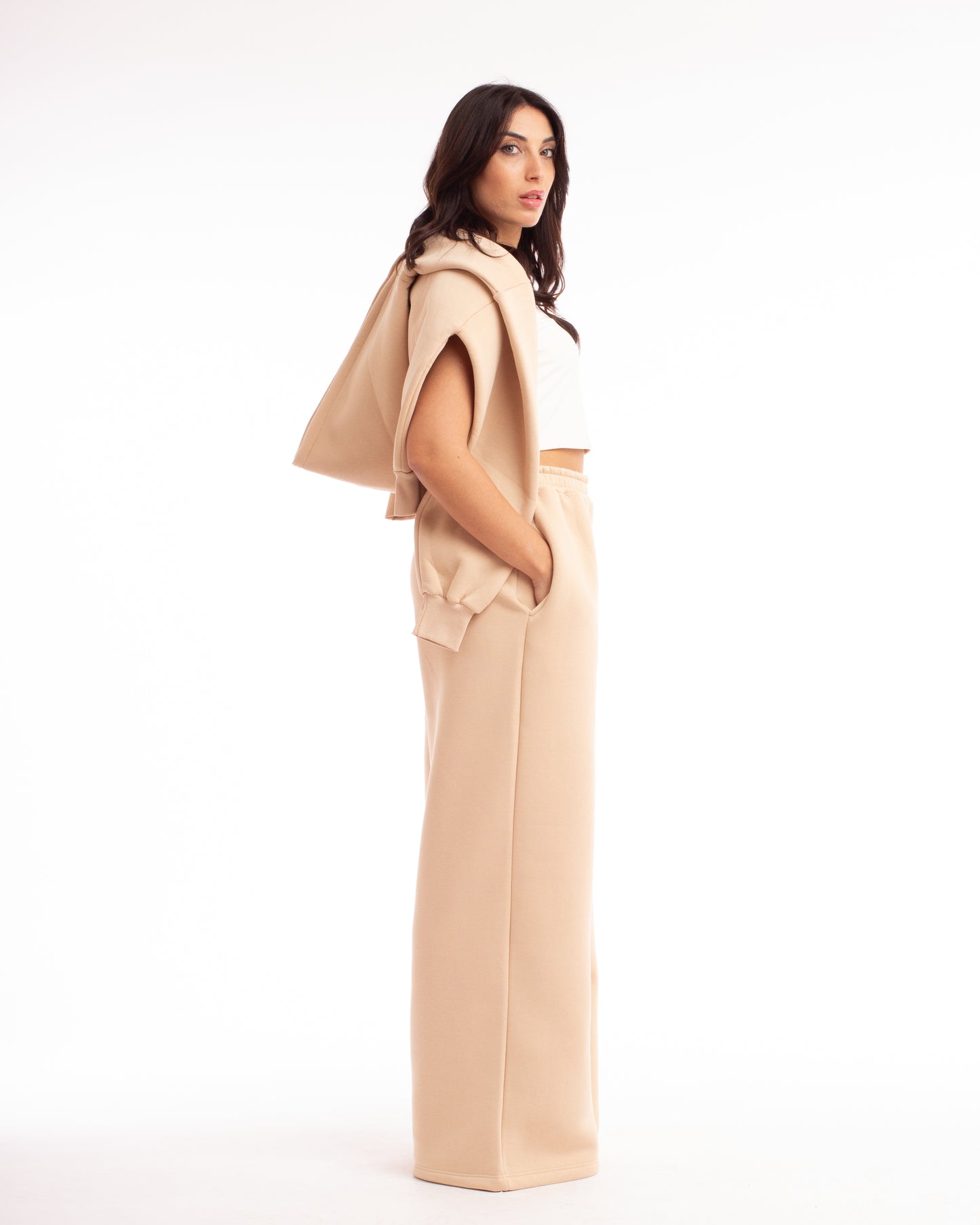 Tuta Muse Beige-Con Cappuccio