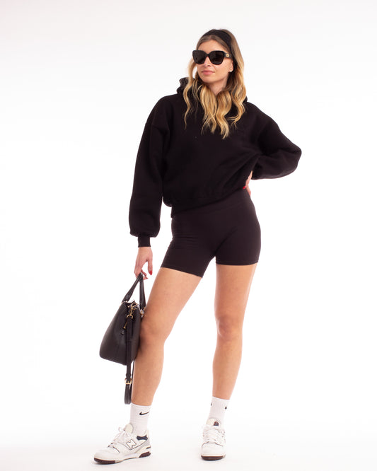 Felpa Muse Nera-Con Cappuccio