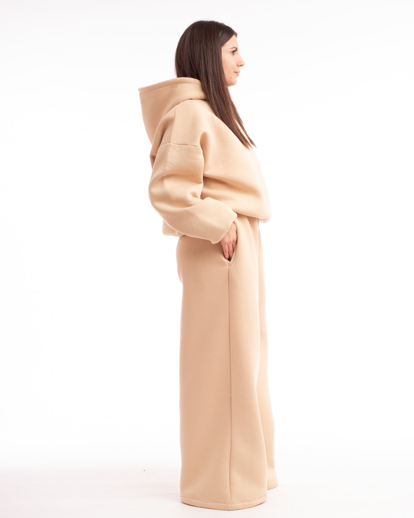 Tuta Muse Beige-Con Cappuccio
